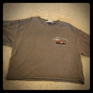 Tan Unisex Medium Bubba Gump Shrimp crop tee